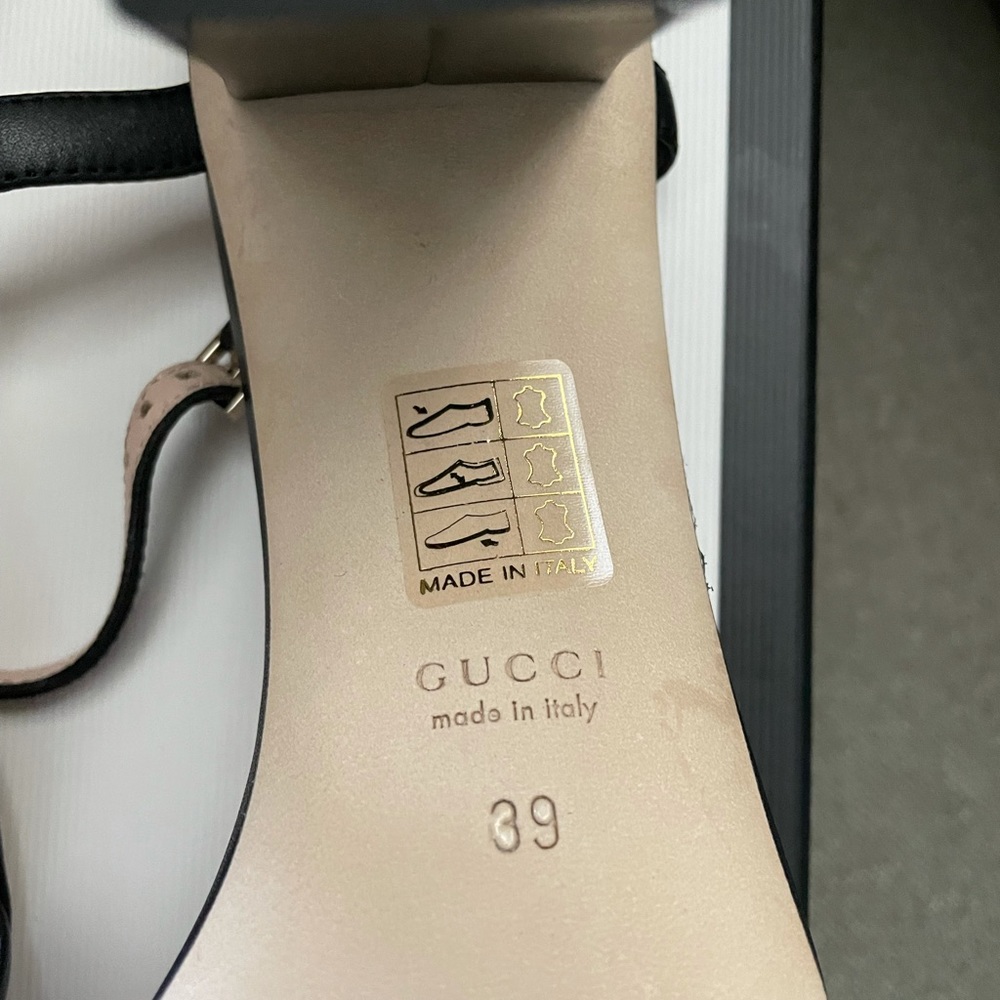 Gucci Black Horsebit Heel Sandals Authentic - Picture 9 of 14